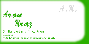 aron mraz business card